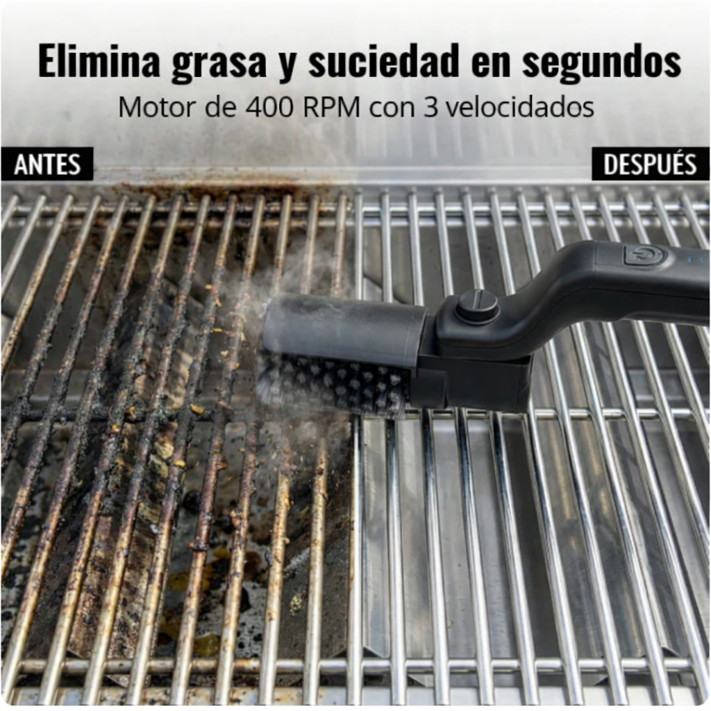 Cepillo limpia parrillas eléctrico